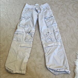 Garage Beige Low Rise Cargo Pants